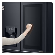LG 910L French Door Fridge, with InstaView Door-In-Door®, in Matte Black Stainless Steel, GF-V910MBSL, thumbnail 4